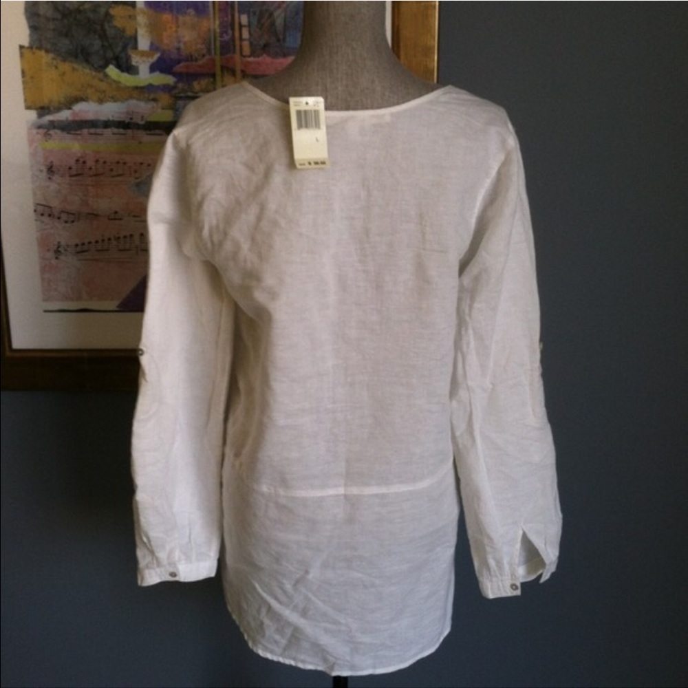 Max Studio Linen Top - Picture 3 of 3
